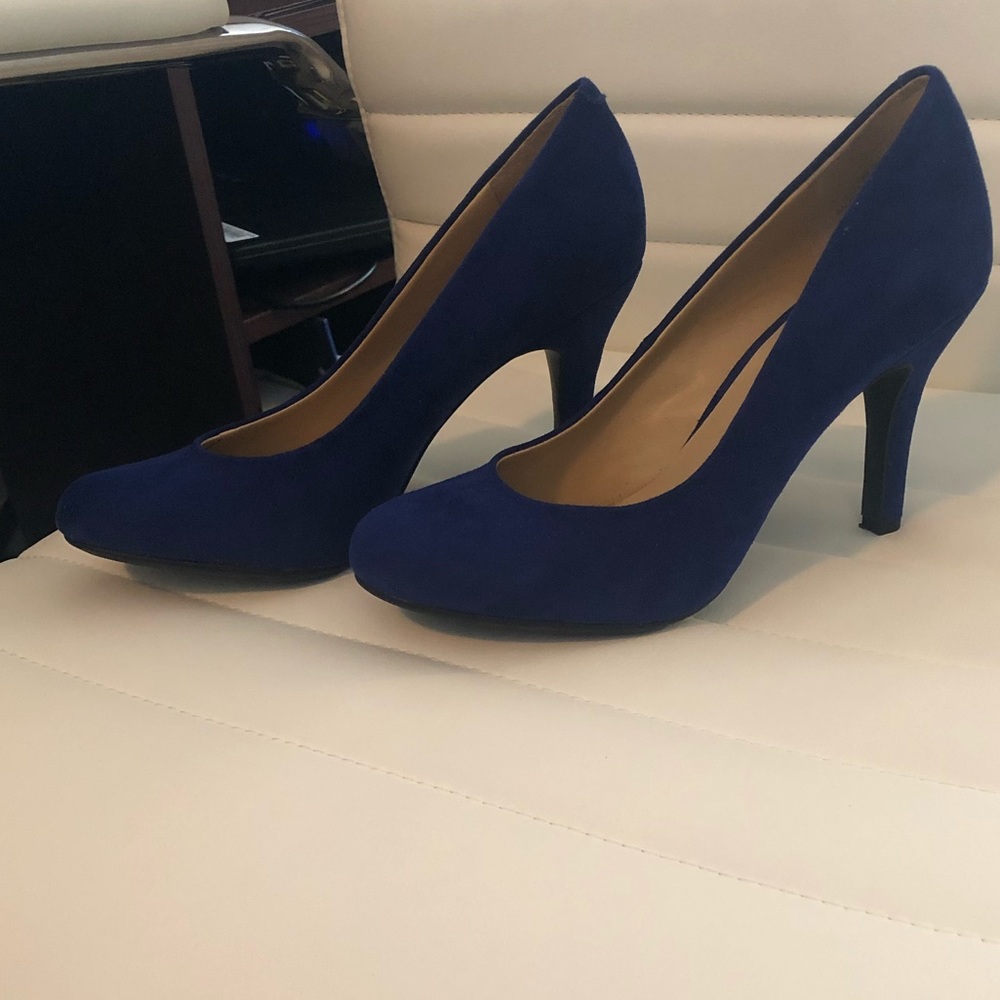 Kelly and Katie- Suede Blue Heels